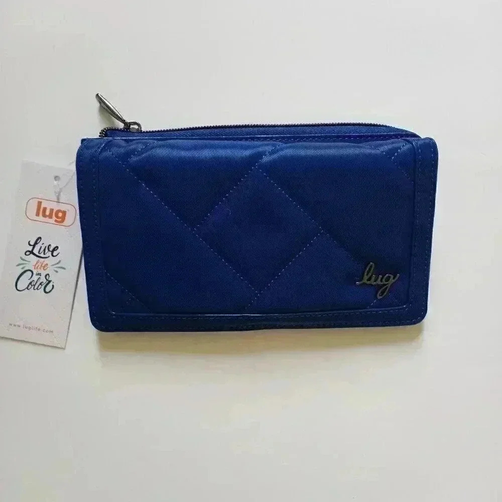 LUG Paddock Tote & Surrey Wallet in Satin Luxe VL (Vegan Leather) - Sapphire - Picture 9 of 16